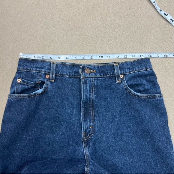 Vtg Levi's 551 Jeans Womens 14P Dark Wash Blue USA 90s Relaxed Tapered High Rise - Picture 6 of 9